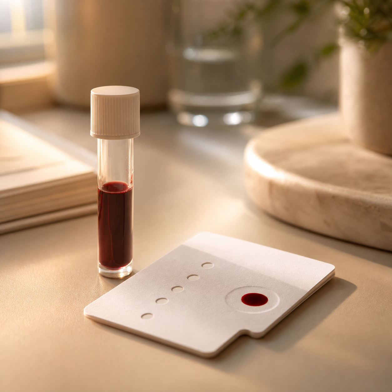 Blood sample for baseline test