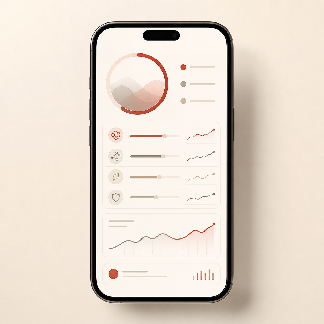 Health dashboard on phone